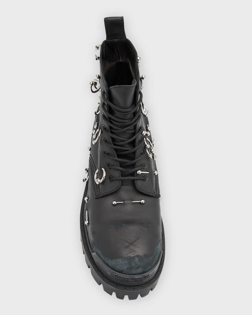 Balenciaga Men's Strike 20mm Boot With Piercings 6
