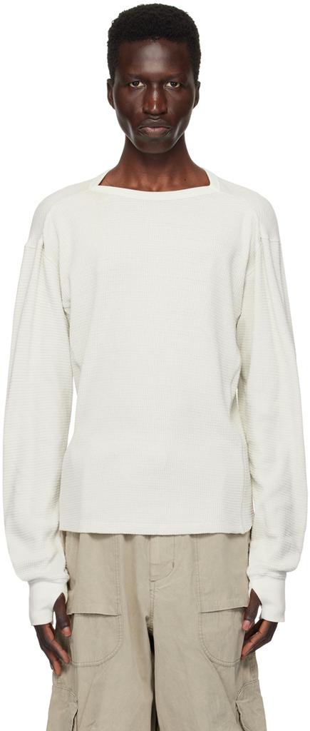 Entire Studios Off White Thermal Long Sleeve T Shirt