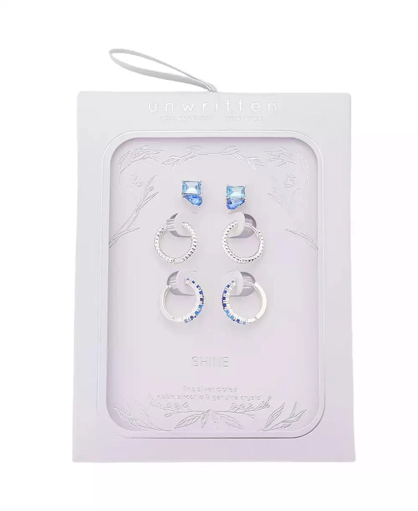 Unwritten Cubic Zirconia And Crystal Earring Trio Set 2