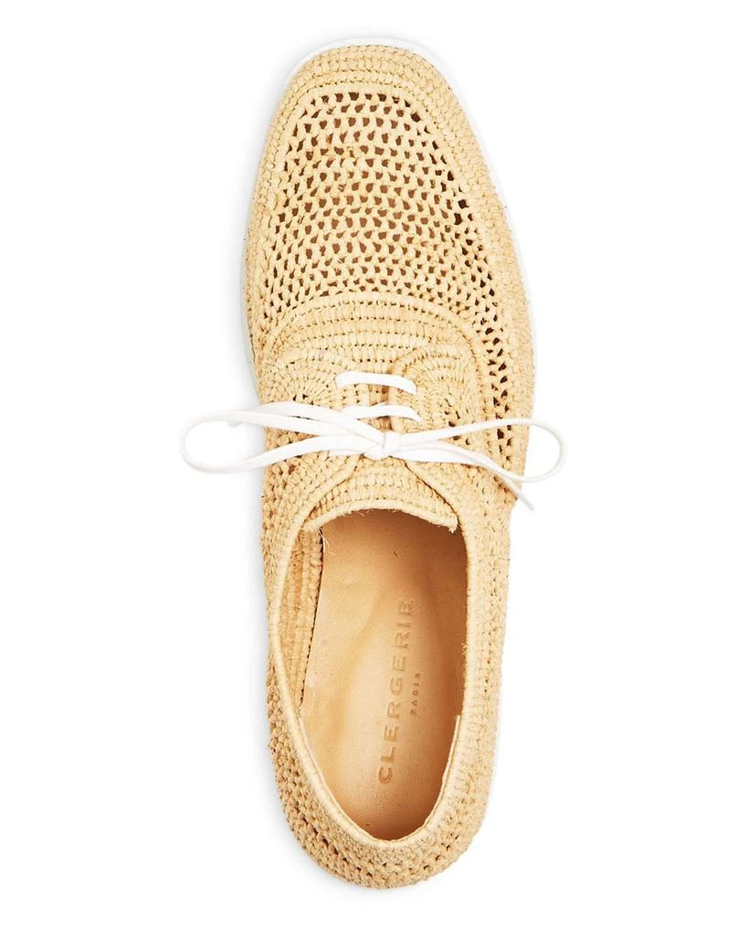 Clergerie Women's Lisa Woven Wedge Platform Oxfords 3