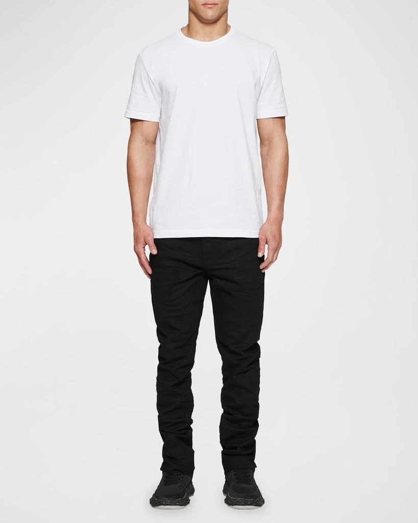 PURPLE Men's P005 Black Raw Slim-Fit Jeans 2