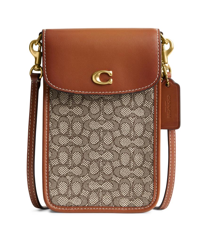 COACH Mini Signature Jacquard C Phone Crossbody