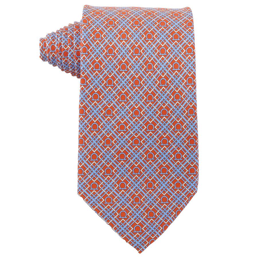 Salvatore Ferragamo Gancini Jacquard Silk Tie