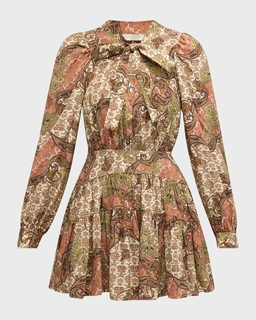 Ulla Johnson Maris Paisley Long-Sleeve Mini Dress 1