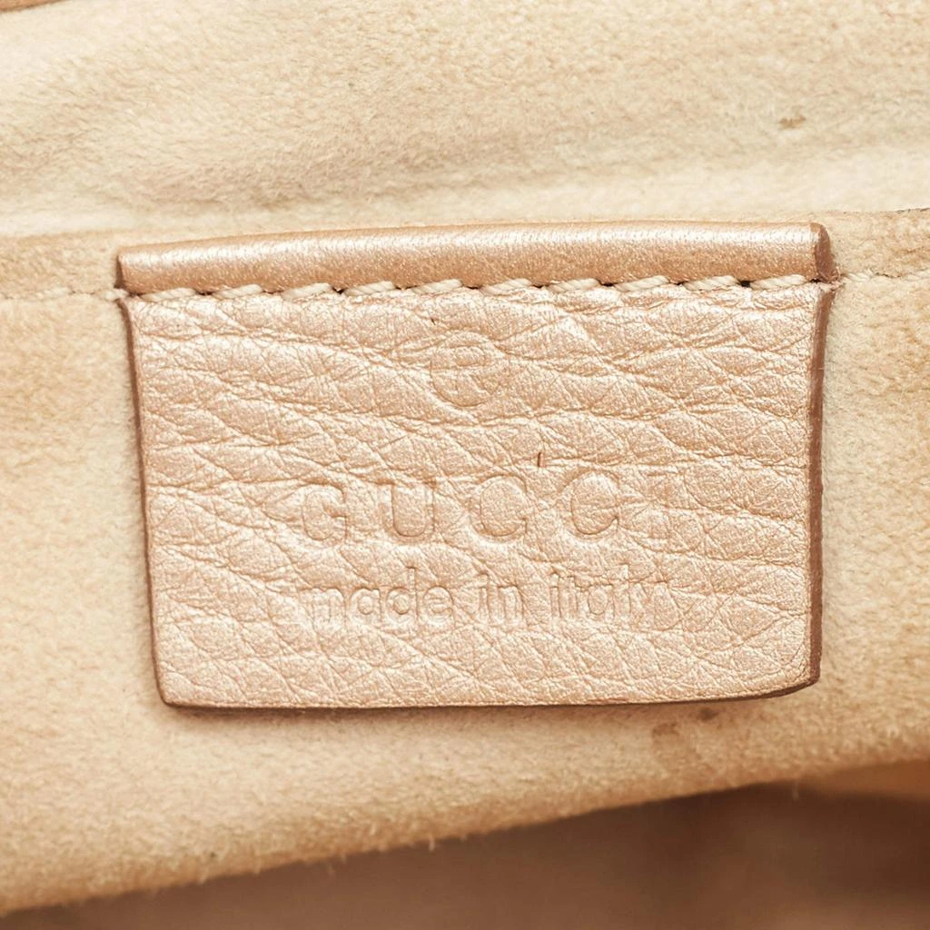 Gucci Gucci Metallic Beige Leather Small 1973 Chain Crossbody Bag 9