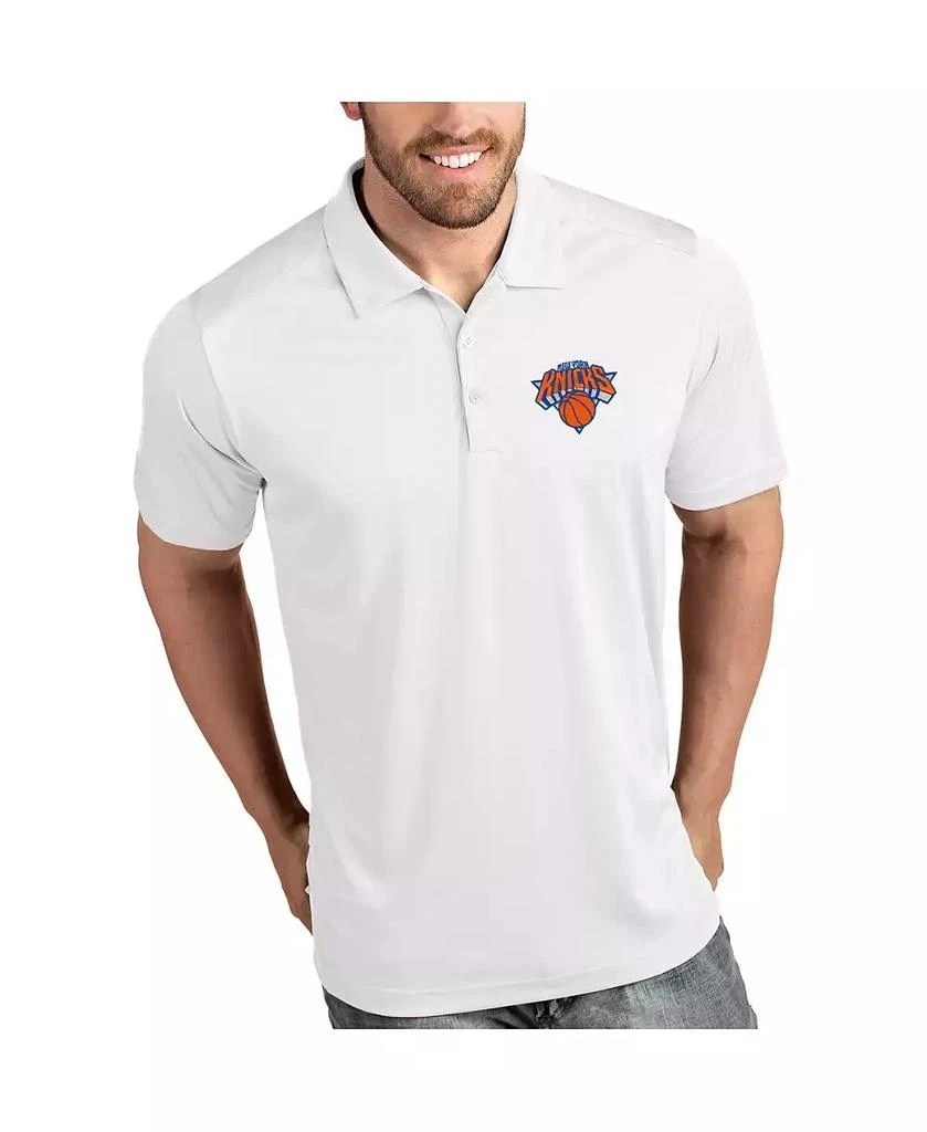 Antigua Men's White New York Knicks Tribute Polo Shirt 1