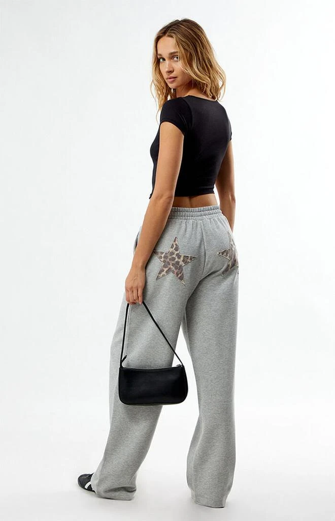 LA Hearts Leopard Star Baggy Sweatpants 1