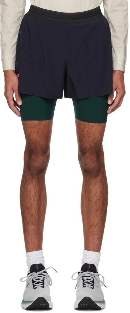 Soar Running Navy Dual Shorts 1