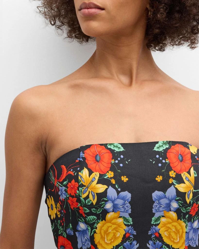 Cara Cara Leah Strapless Floral Midi Dress 6
