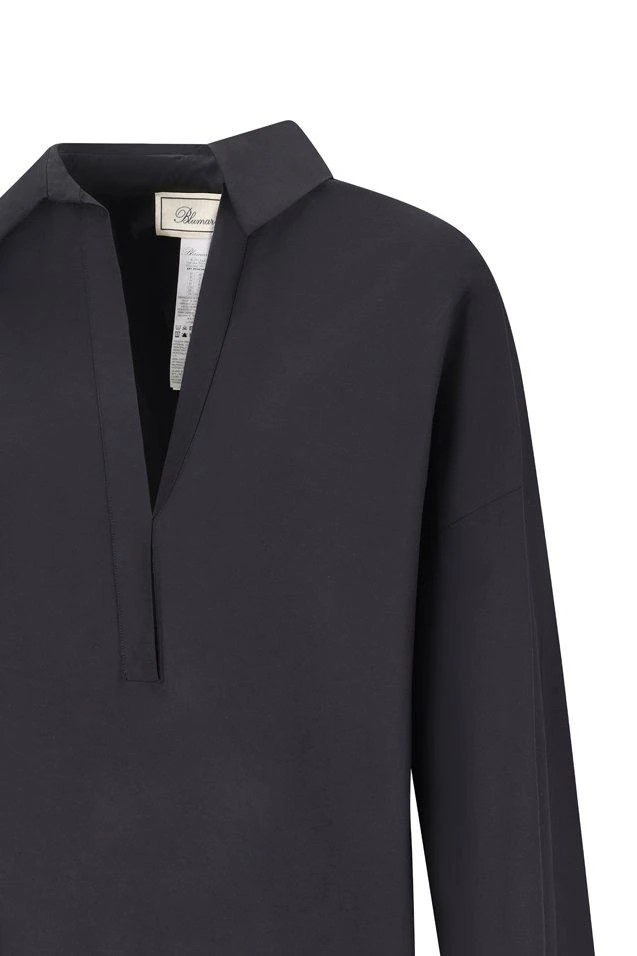 BLUMARINE Blumarine Tied-Cuff Polo-Neck Poplin Blouse 3