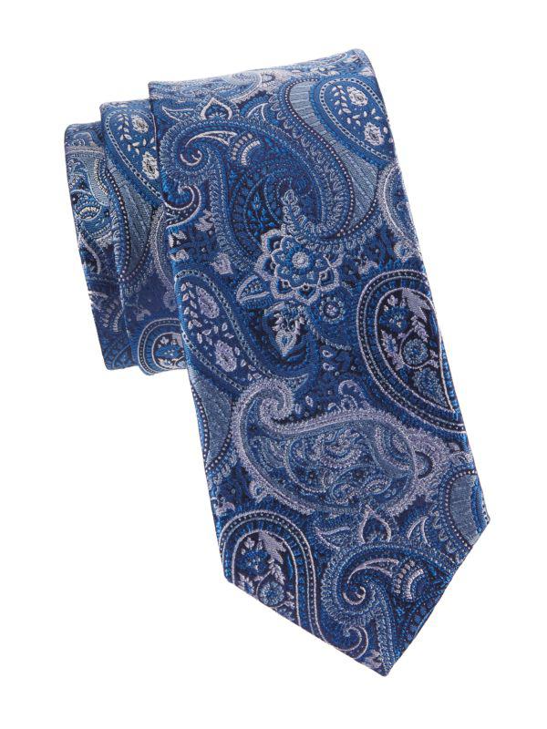 Hickey Freeman 2-Piece Paisley Silk Tie