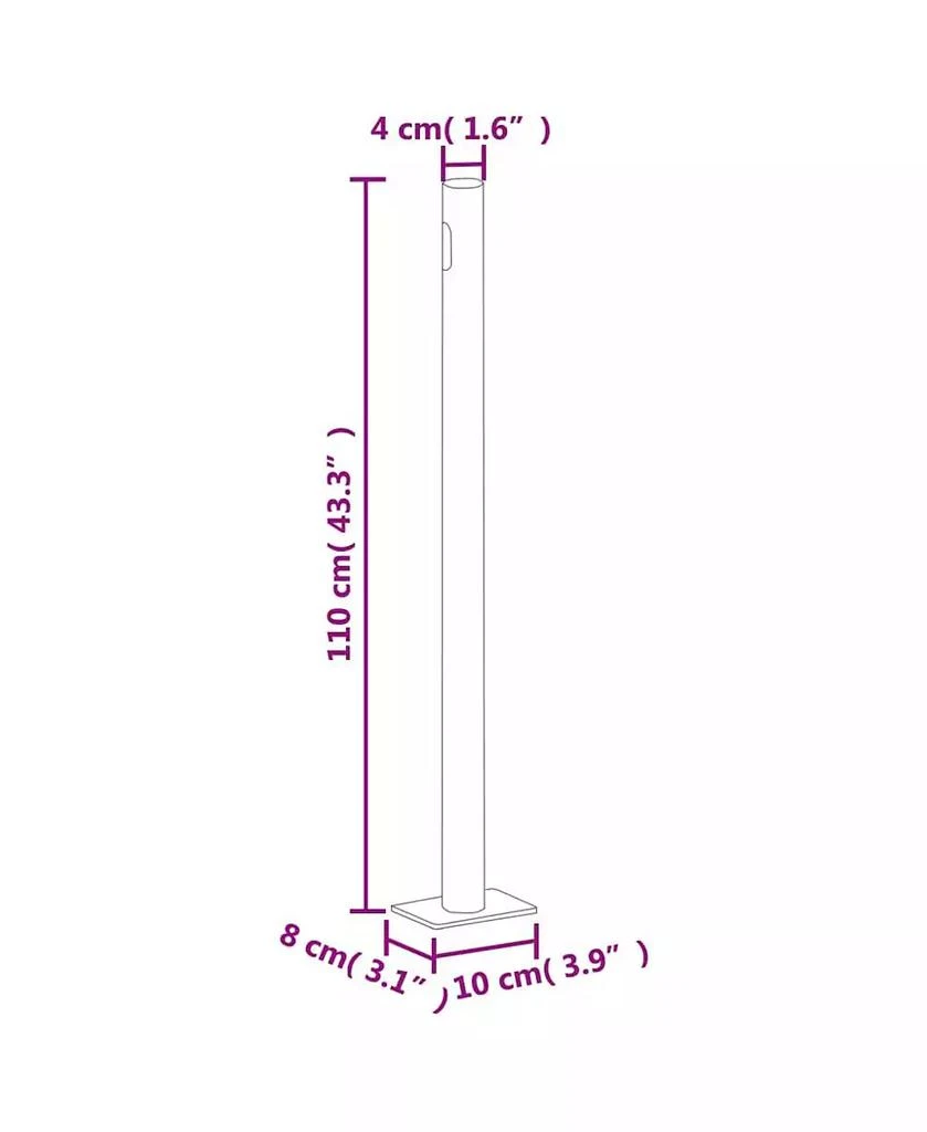 vidaXL Side Awning Anthracite Polyester with PU coating, steel, aluminum 8