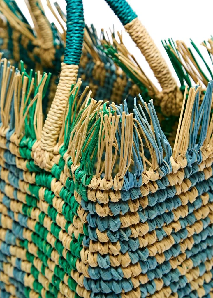 Sensi Studio Canasta fringed woven straw tote  3
