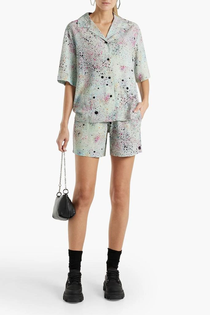 Alexander McQueen Printed crepe shorts 2