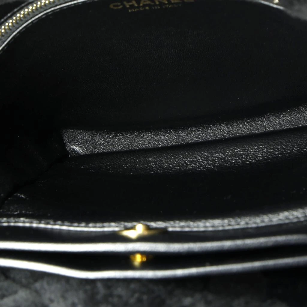 Chanel CC Bar Chain Handle Shopping Tote Quilted Shearling Small 5
