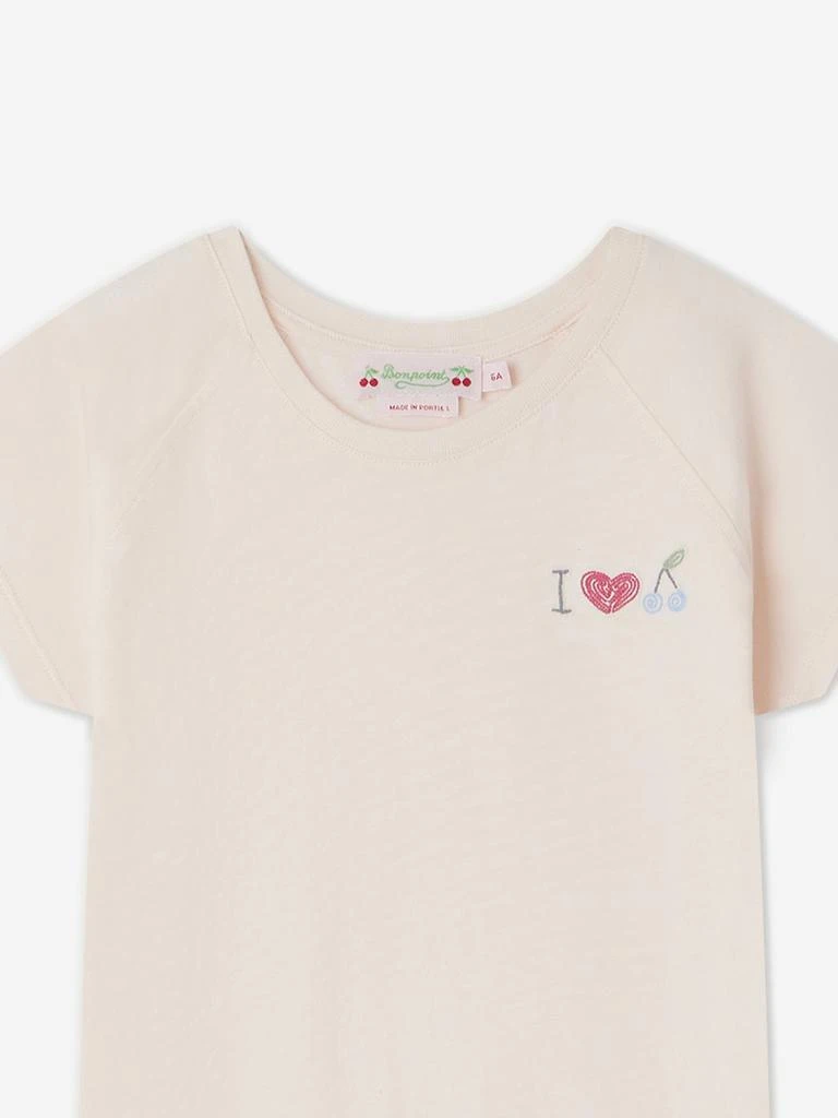 Bonpoint Bonpoint Girls Asmae T-Shirt in Pink 3