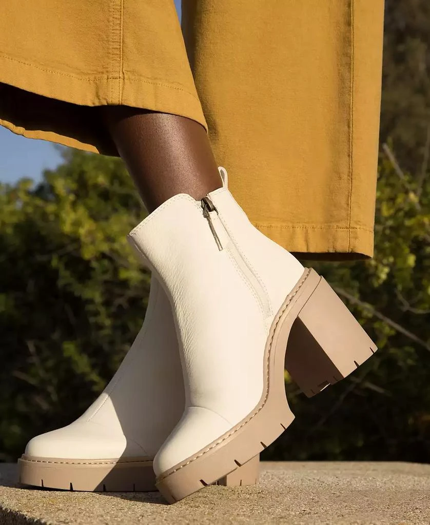 TOMS Women's Rya Lug Sole Block Heel Platform Booties 8