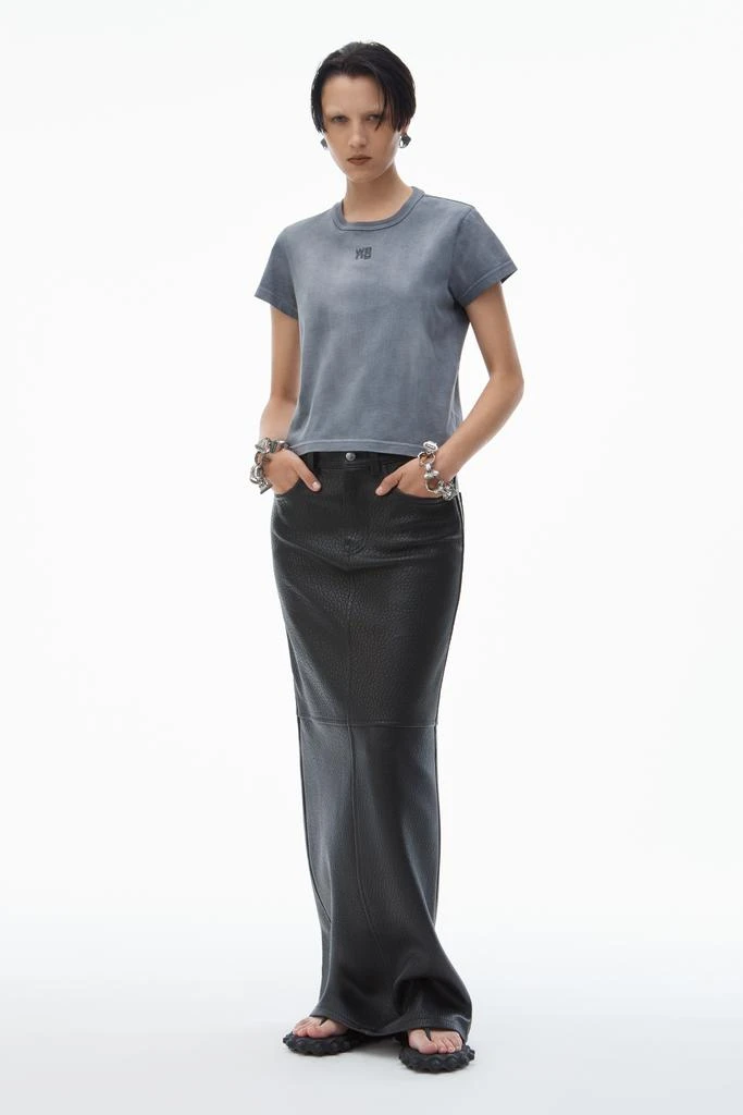 Alexander Wang puff logo shrunken tee in cotton jersey 6