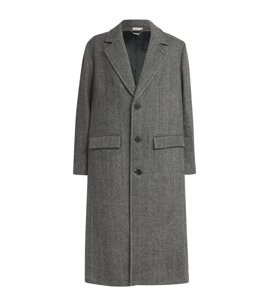 SIMKHAI Wool-Blend Herringbone Overcoat 1