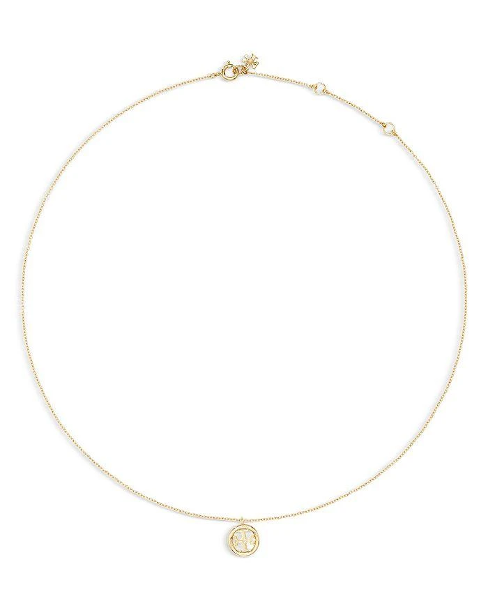 Tory Burch Icon Pendant Necklace, 16"