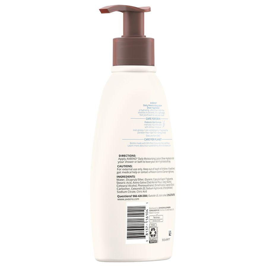Aveeno Sheer Hydration Daily Moisturizing Dry Skin Lotion Fragrance-Free