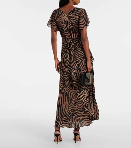 Rixo Evie printed silk midi dress 3