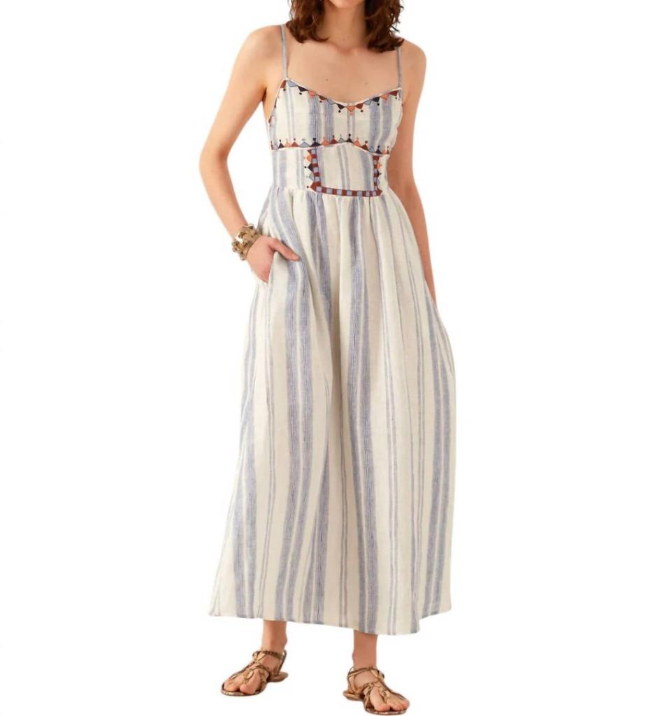 Alix of Bohemia Autumn Dress In Pacific Delta