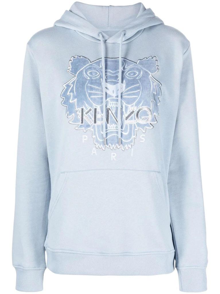 NA Light blue Sweatshirt with embroidery and hood