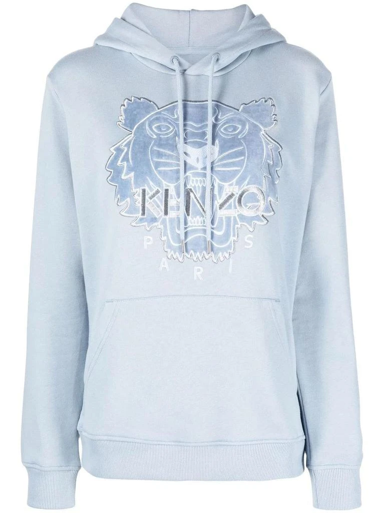 NA Light blue Sweatshirt with embroidery and hood 1