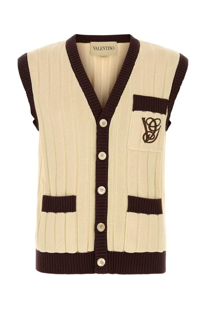 Valentino Valentino V-Neck Sleeveless Knitted Vest from Cettire