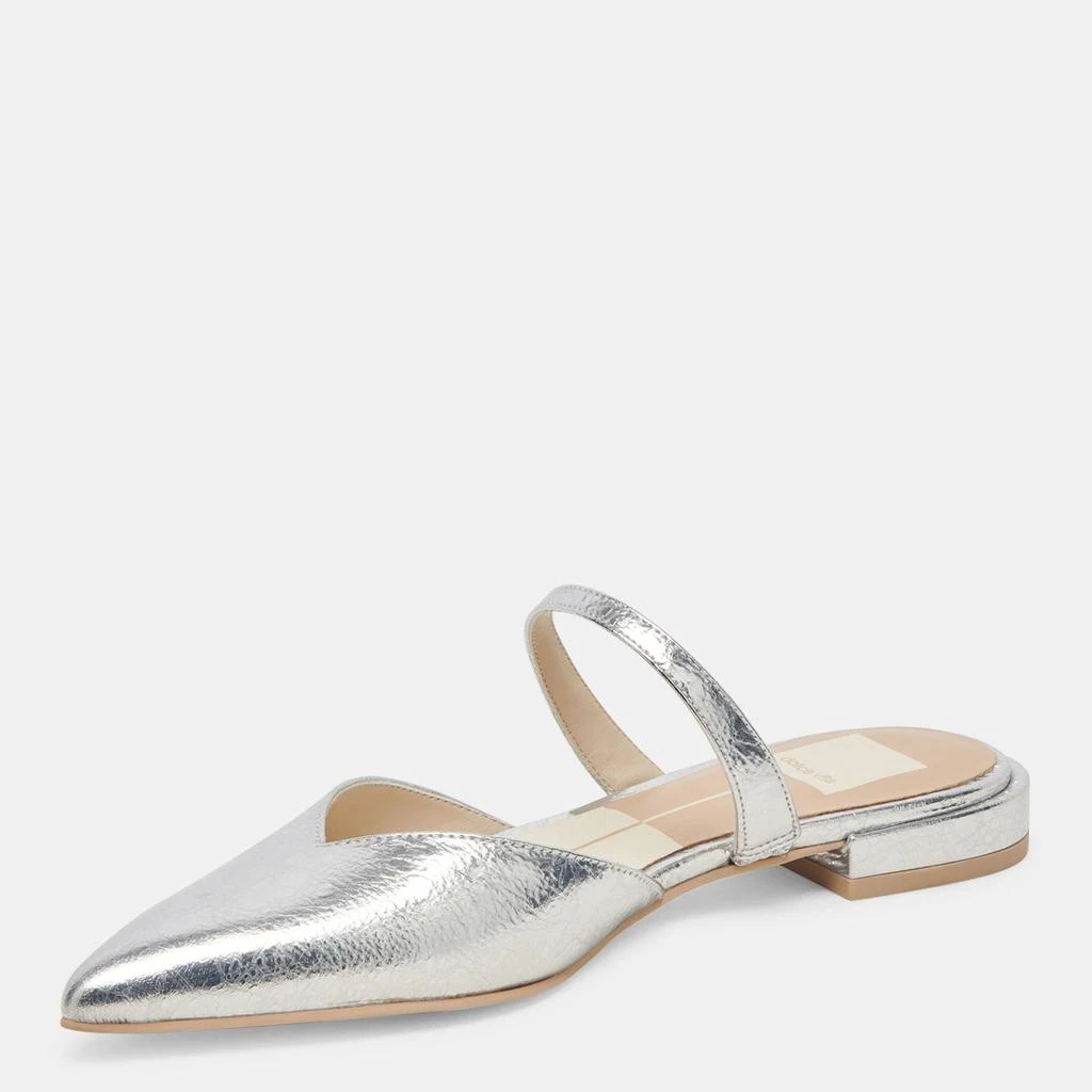 Dolce Vita Kanika Wide Flats Silver Distressed Leather 4