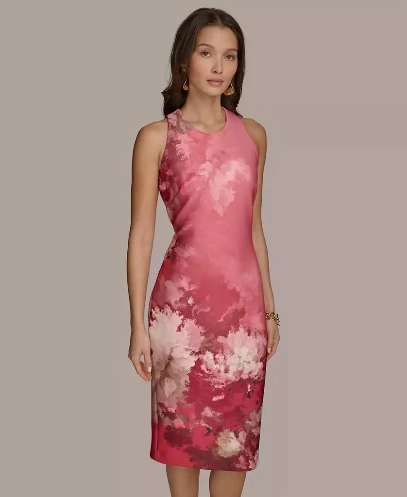 Donna Karan Women's Floral-Print Midi Sheath Dress 5