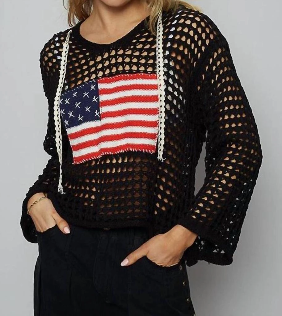 POL Pol - Stars And Strips Beach Sweater