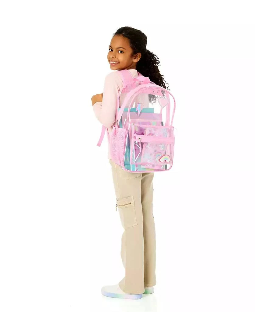 InMocean Girl's Unicorn Dreams Clear Backpack Set 4