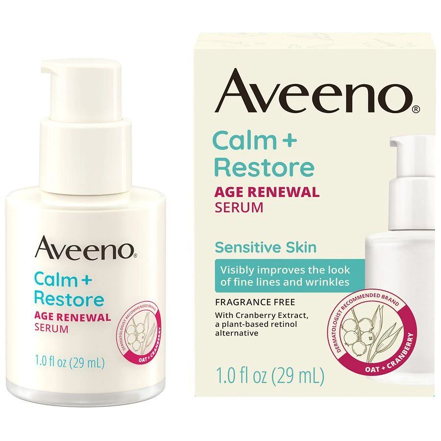 Aveeno Calm + Restore Age Renewal Anti Aging Face Serum 9