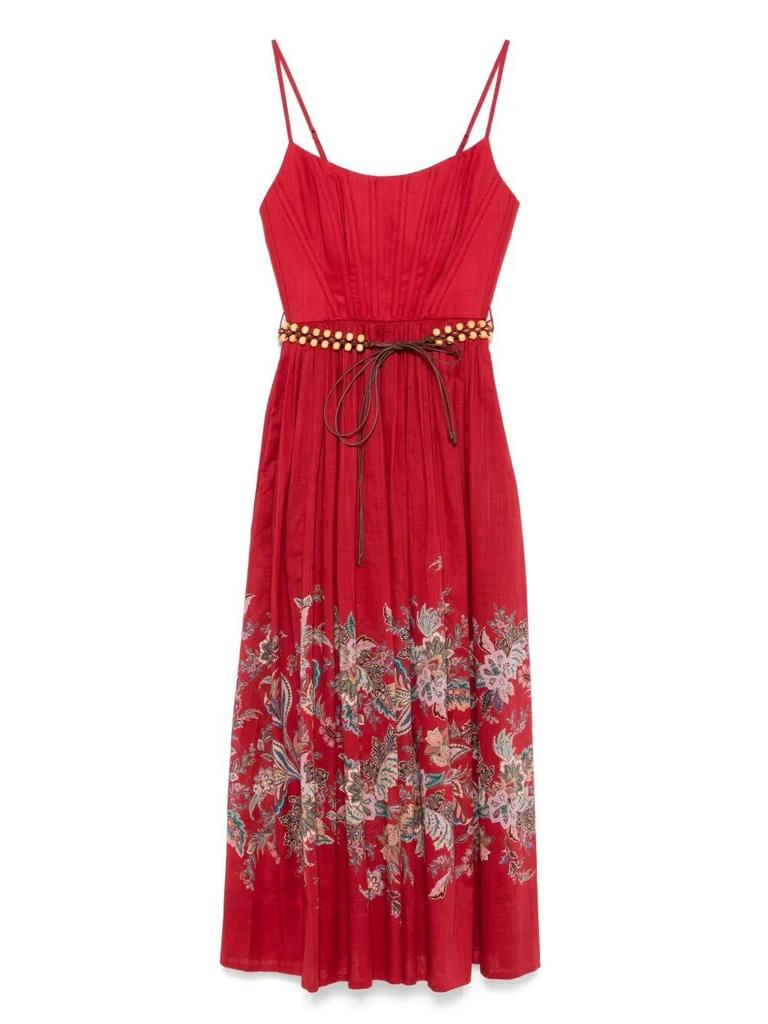 Zimmermann Zimmermann Rhiannon Corset Midi Dress Clothing