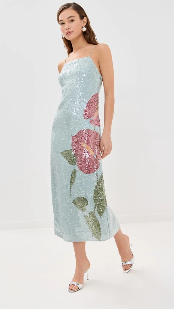 Farm Rio Anthurium Flowers Slip Maxi Dress 1