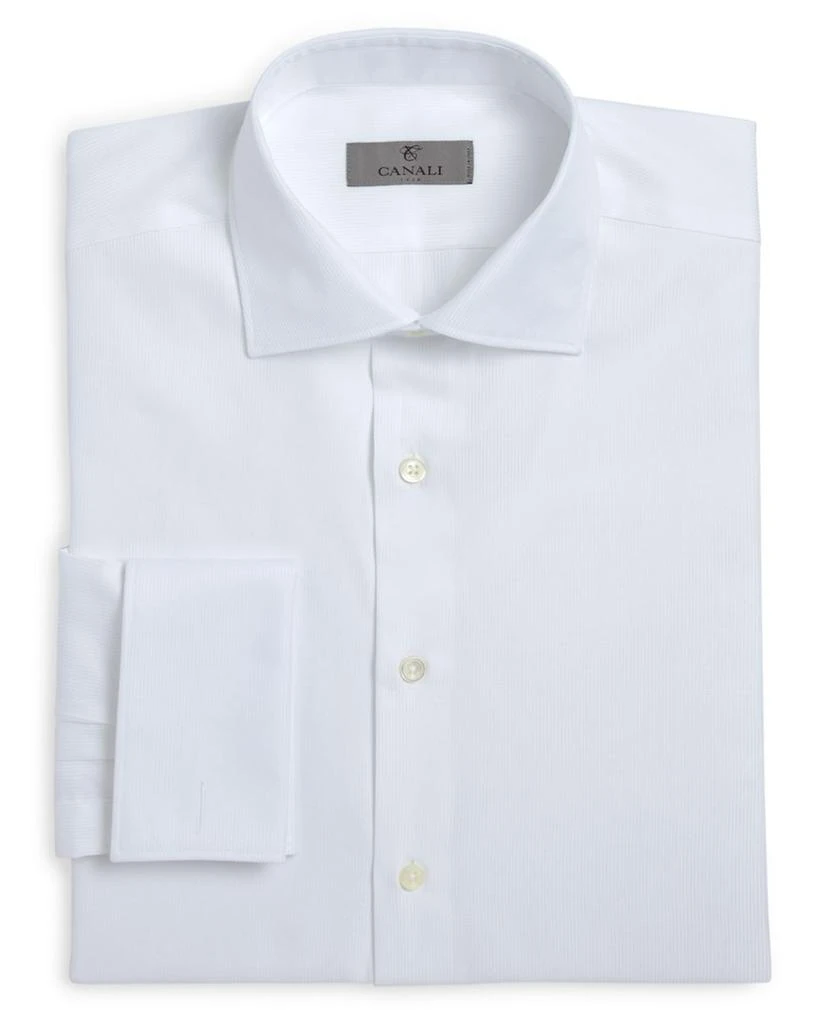 Canali Herringbone French Cuff Classic Fit Dress Shirt 1