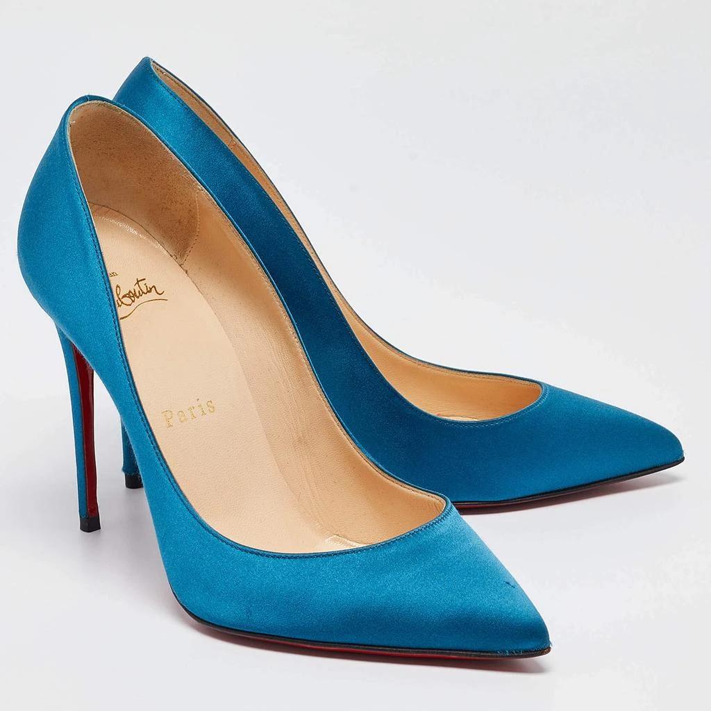 Christian Louboutin Christian Louboutin Blue Satin Pigalle Pumps Size 36.5 4