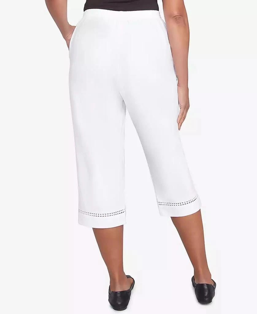 Alfred Dunner Petite Rise & Shine Lace Dotted Trim Capri Pants 2