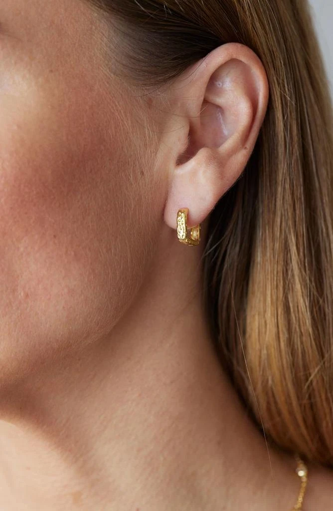 Savvy Cie Jewels 18K Gold Plated Sterling Silver Square Hoop Earrings 3