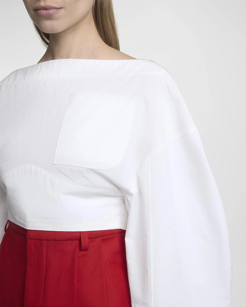 Jacquemus Casaco Long-Sleeve Cutout Crop Top 5
