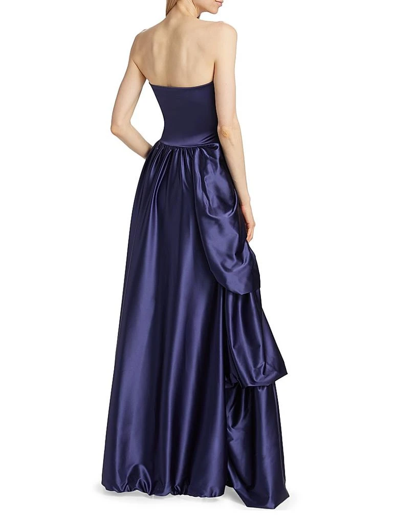 Chiara Boni Docces Satin Strapless High-Low Gown 5