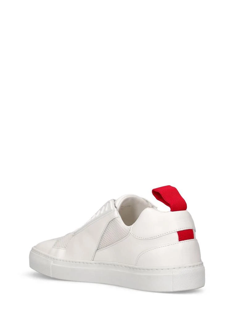 FERRARI Logo Leather Low Top Sneakers 3