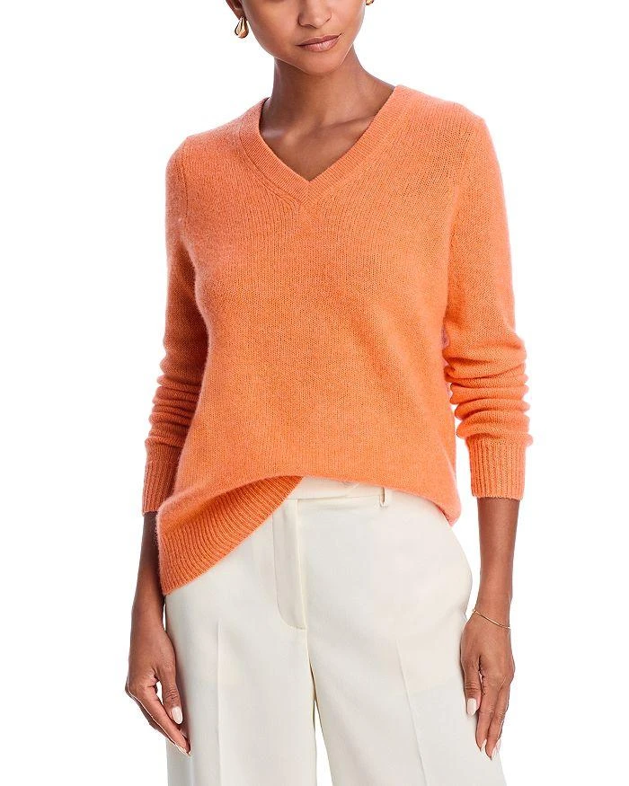C by Bloomingdale's Cashmere V Neck Cashmere Sweater - Exclusive 1