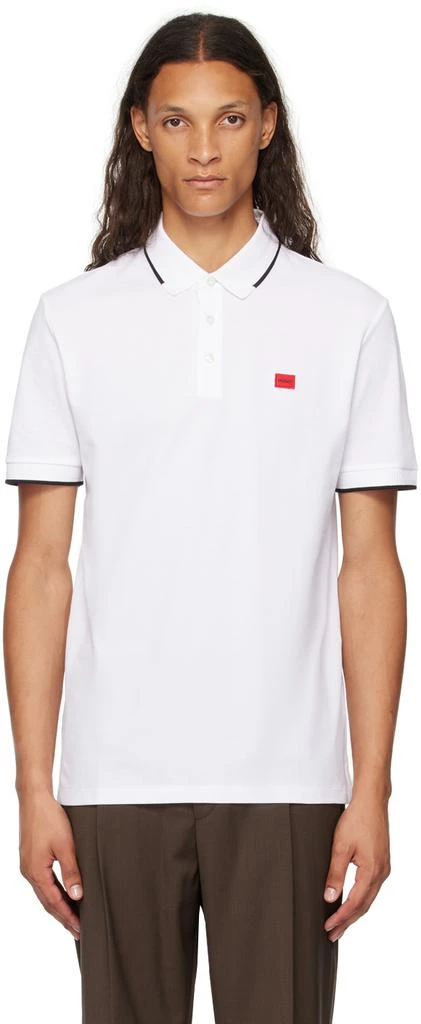 Hugo Boss White Bonded Logo Polo 1