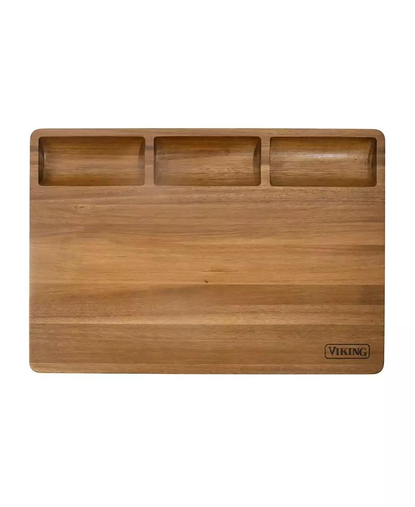 VIKING Acacia Reversible Butcher Block Prep and Carving Board 1