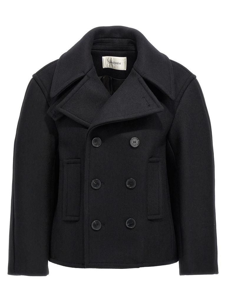 Yves Saint Laurent CAMEL WOOL SHORT COAT - Coats - BeyondStyle