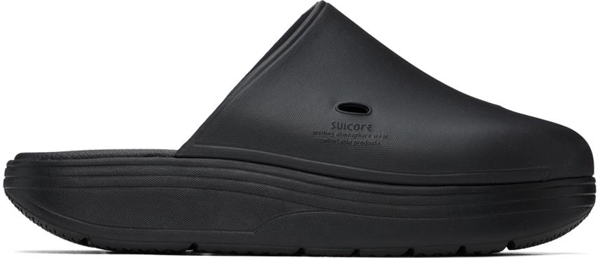 SUICOKE Black Polk Loafers