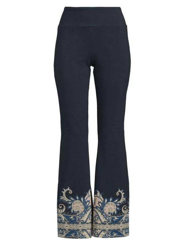 Johnny Was Roman Paisley High-Rise Flare Leggings 5